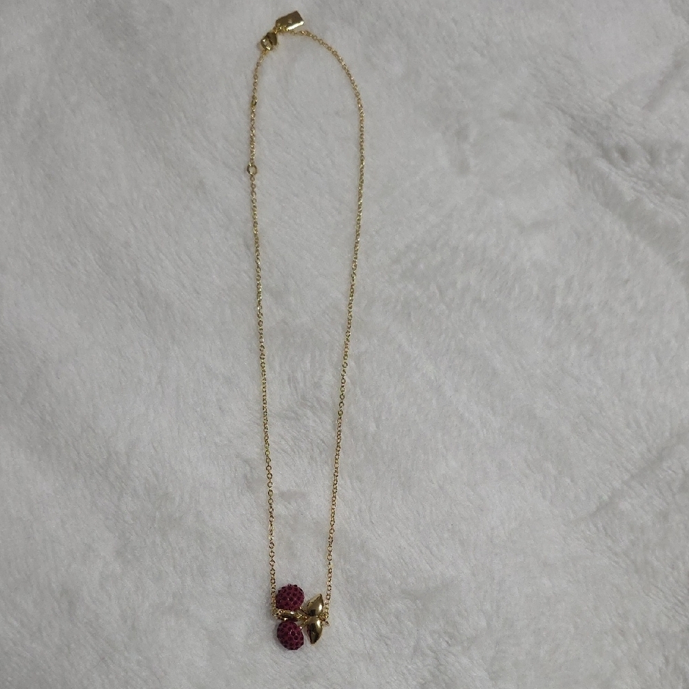 Coach Gold Necklace with Pink‎ Ladybug Charm - Picture 9 of 12
